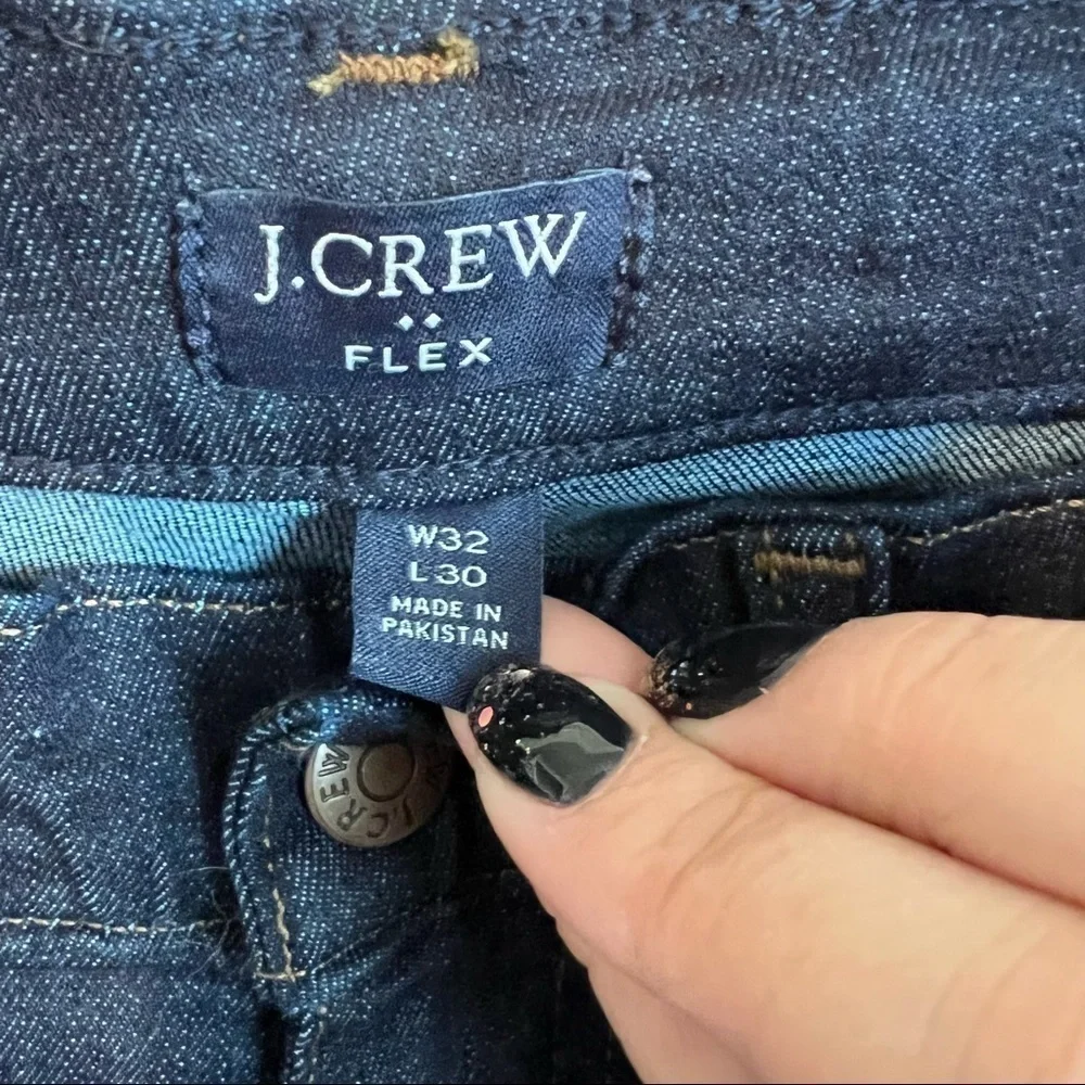 J. Crew Factory Mens‎ Dark Wash Flex Skinny Denim Jeans